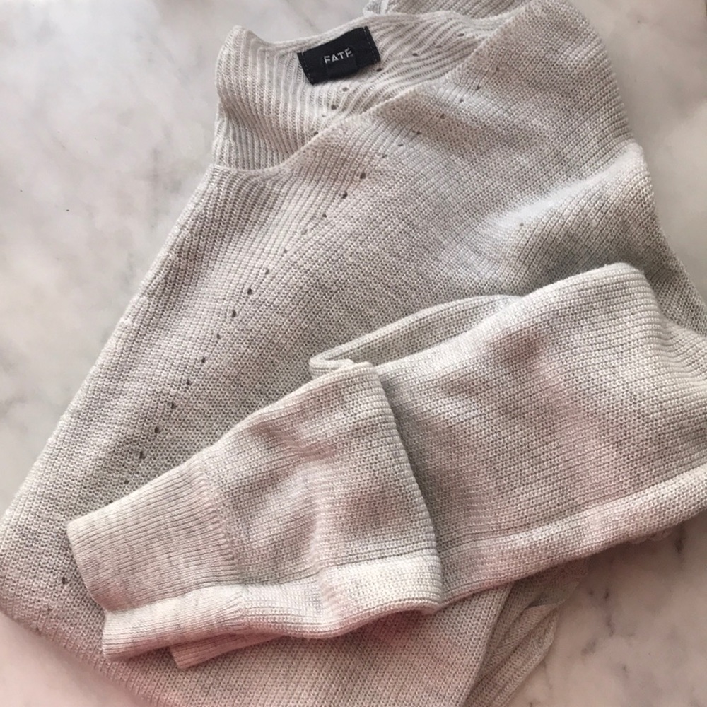 V-Neck Lightweight Heather Grey Sweater